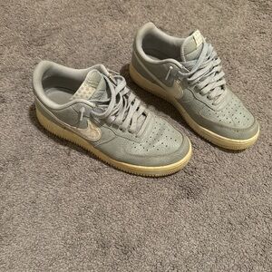 Nike Gray Sneakers with Cream Accents